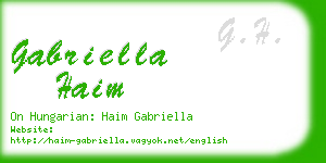 gabriella haim business card